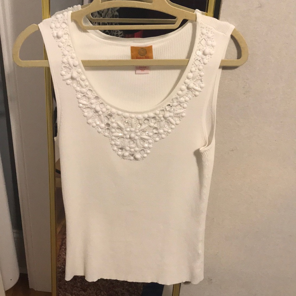 White Rudy rd tank top